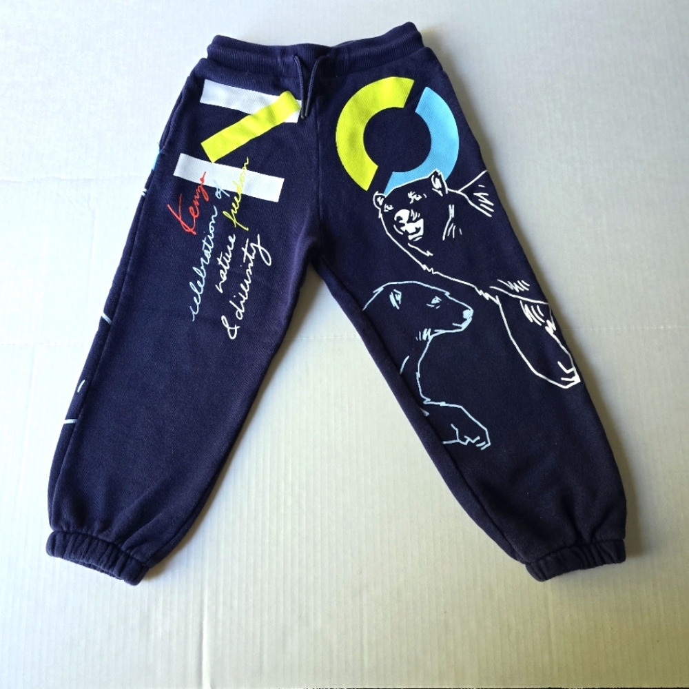 Kenzo Logo Joggers - Navy Blue Size 3A